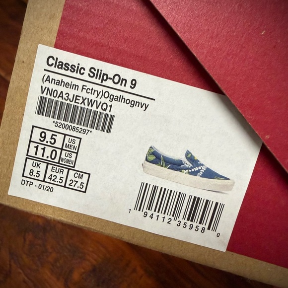 Vans Floral Slip-On Sneakers - Blue and Yellow - Picture 8 of 9